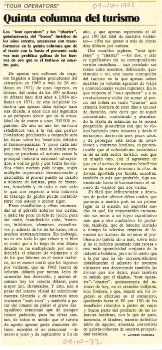 Quinta columna del turismo