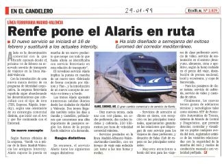 Renfe pone el Alaris en ruta