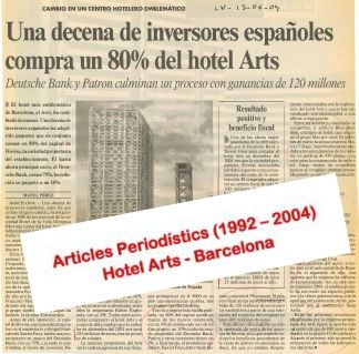 Hotel Arts de Barcelona - Articles Períodistics