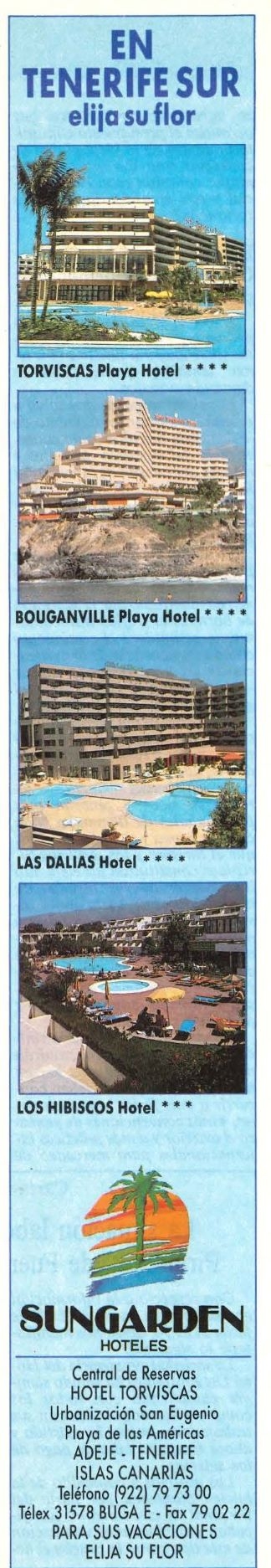 En Tenerife Sur - SUNGARDEN HOTELES