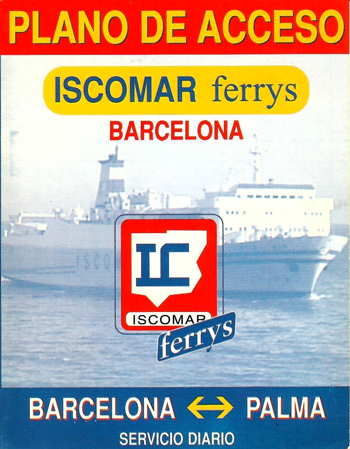 Iscomar Ferrys, Barcelona plano de acceso