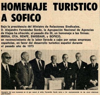 Homenaje Turistico a SOFICO - Agrupacion Nacional de Agencias de Viajes