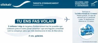Clickair - celebra amb nosaltres el 1r aniversari