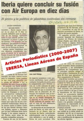 Iberia, Líneas Aéreas de España - Articles Periodistics