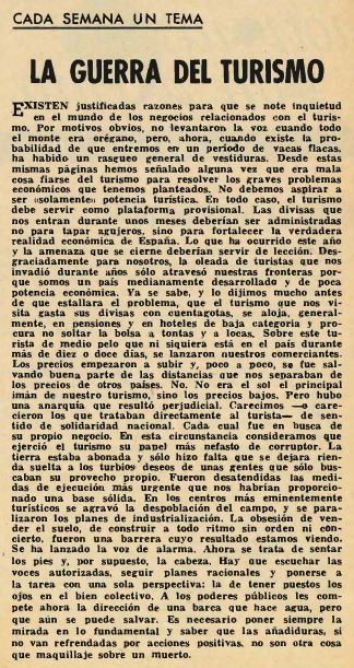 La Guerra del Turismo
