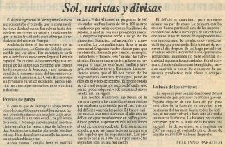 Sol, turistas y divisas