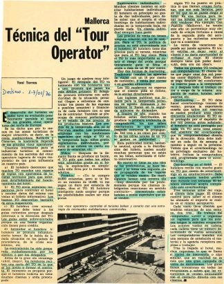 Técnica del 'Tour Operator'