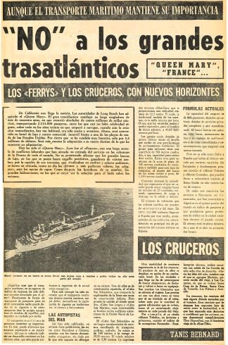 'NO' a los grandes trasatlánticos -  'Queen Mary' - 'France'