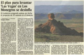 El plan para levantar 'Las Vegas' en los Monegros se desinfla