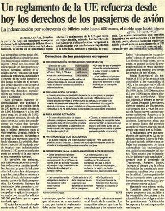 Un reglamento de la UE refuerza desde hoy los derechos de los pasajeros de avión.