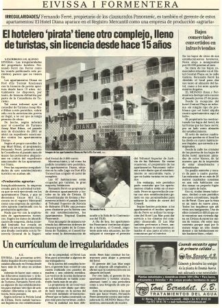 El hotelero 'pirata' tiene otro complejo, lleno de turistas, sin licencia desde hace 15 años -
