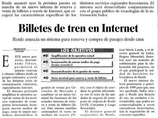 Renfe, billetes de tren en Internat