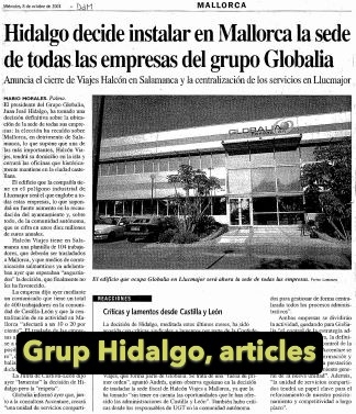 Grup Hidalgo, Halcon, Air Europa - articles agrupats